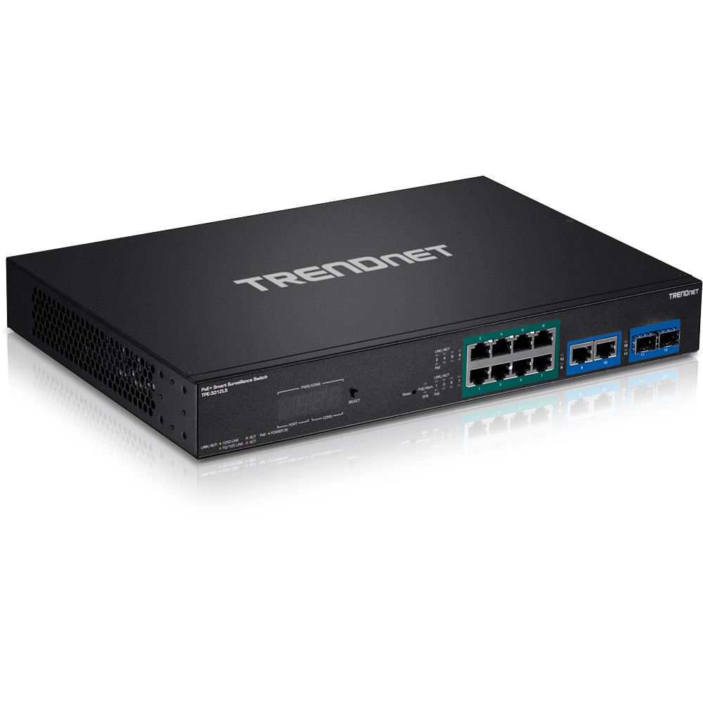 TRENDnet Switch 12-Port Gigabit PoE+ Smart Surveillance