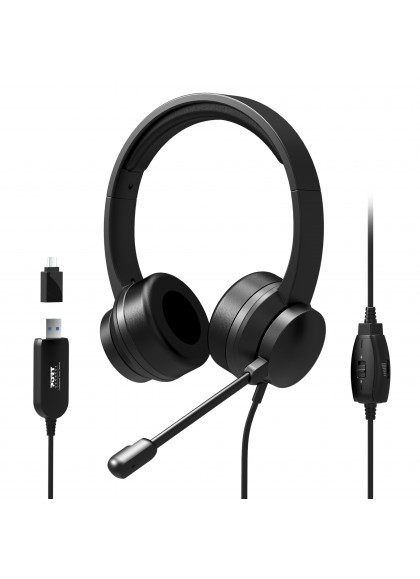 Port Designs 901605 headphones/headset Wired Head-band USB Type-A
