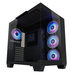 LC-Power 809B Midi Tower Black - LC-Power 809B, Midi Tower, PC, Black,