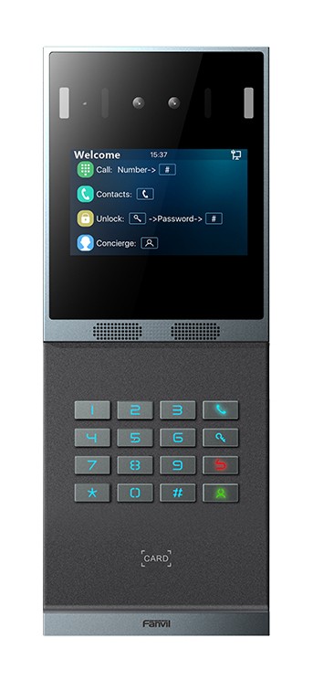 Fanvil i66 video intercom system 2 MP 10.2 cm (4") Black, Grey -