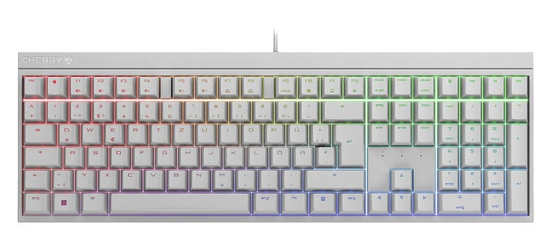 CHERRY MX 2.0S keyboard Gaming USB QWERTZ German White - CHERRY MX 2.