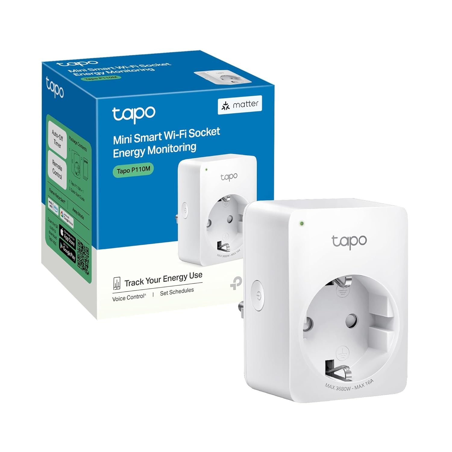 TP-Link Tapo Mini Smart Wi-Fi Plug, Energy Monitoring - TP-Link Tapo