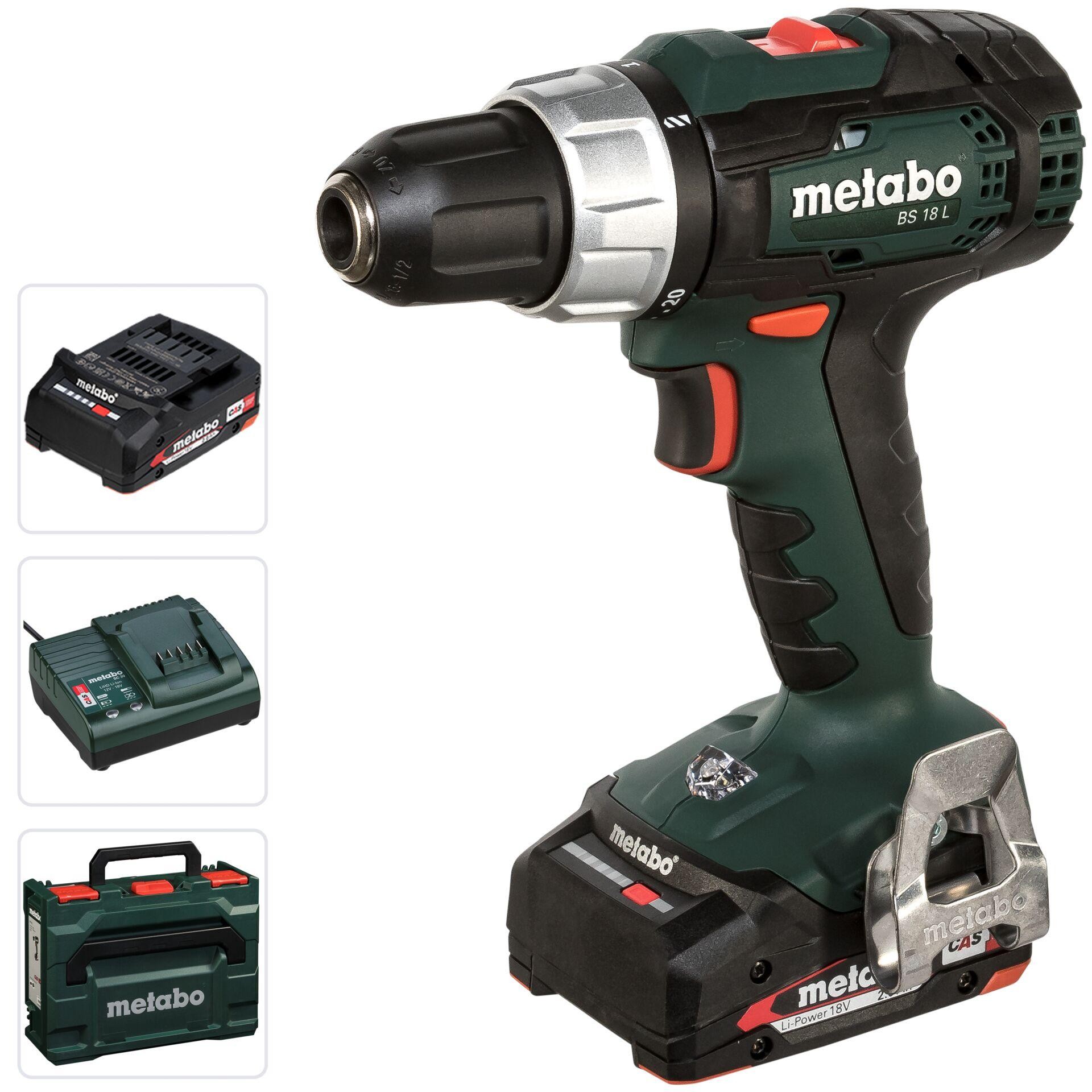 Metabo BS 18L 614051500 Akku-Bohrschrauber 18V 2Ah Li-Ion bürstenlos,