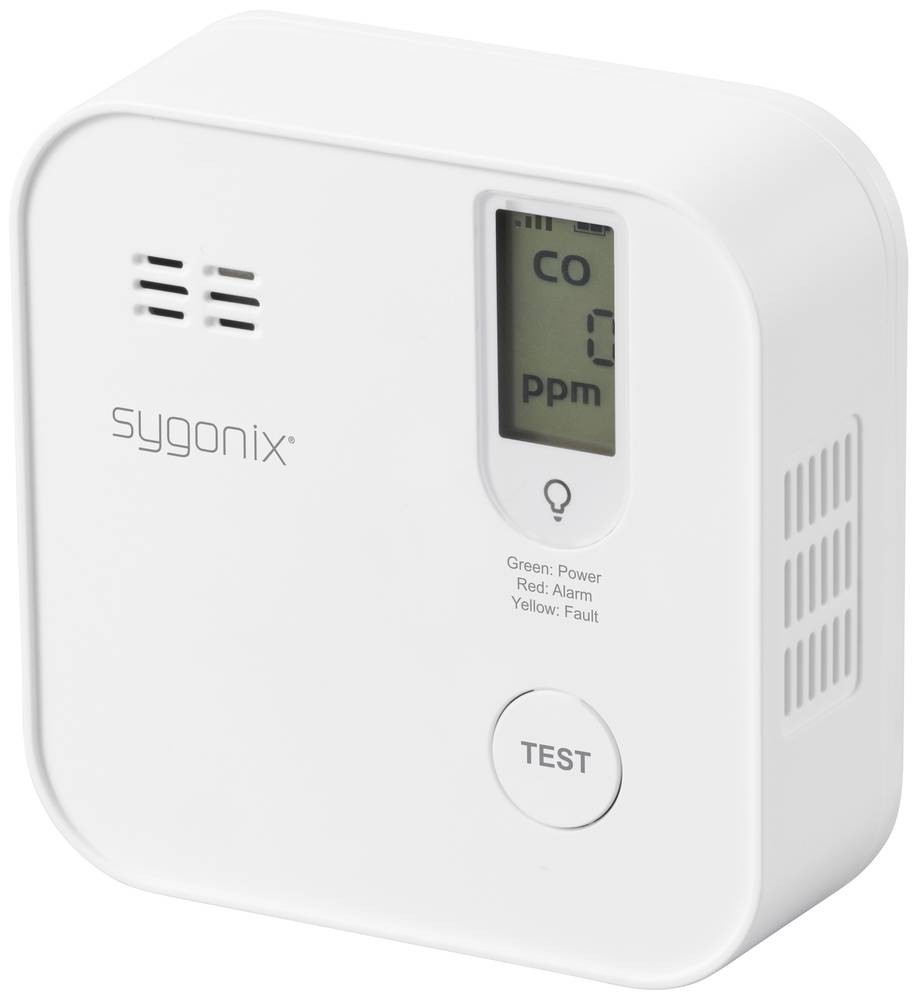 Sygonix Kohlenmonoxid-Melder Set incl. 5 Jahres-Batterie, avec App-