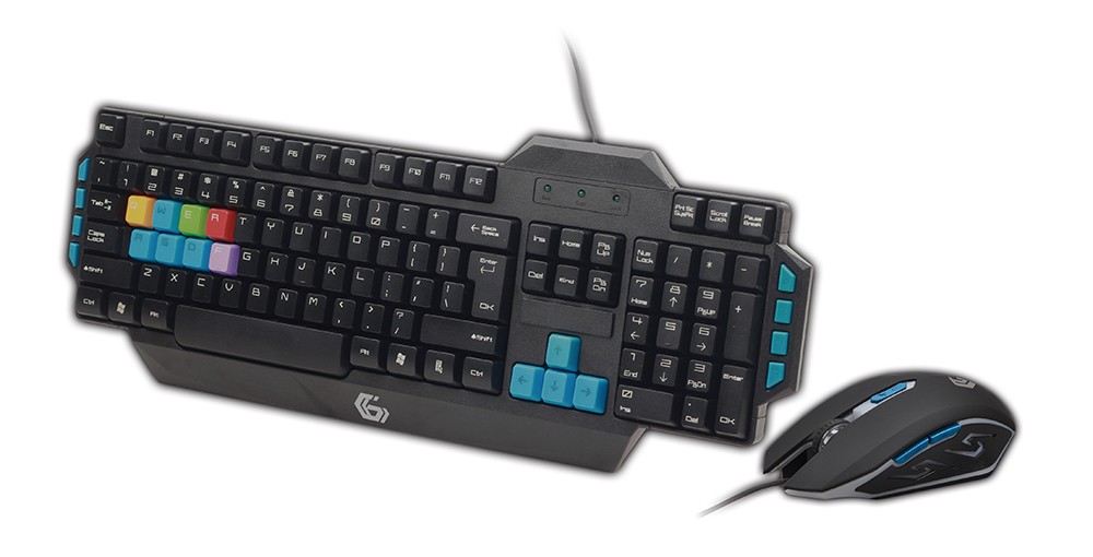 Gembird kabelgebundenes Gaming Tastatur-Maus-Set - QWERTZ DE - schwarz