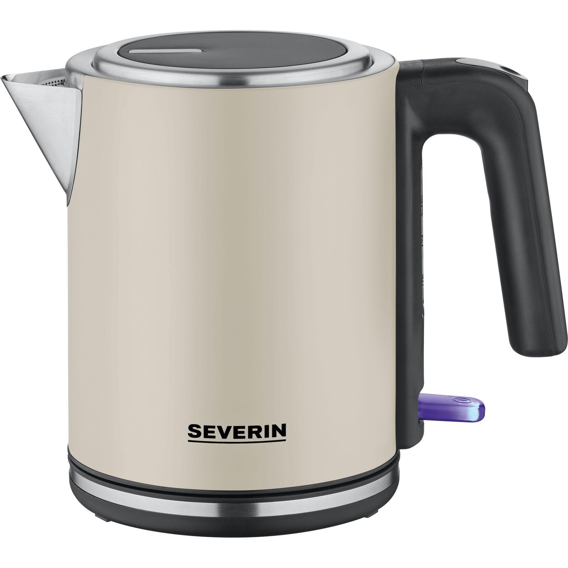 Severin 9577 Wasserkocher BPA-frei, Kontrollleuchte Beige, Schwarz