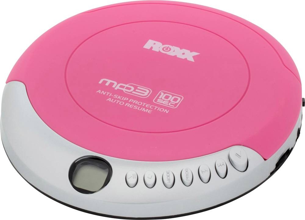 Roxx PCD 501 pink portable CD-Player CD, CD-R, CD-RW, MP3 Pink, silver
