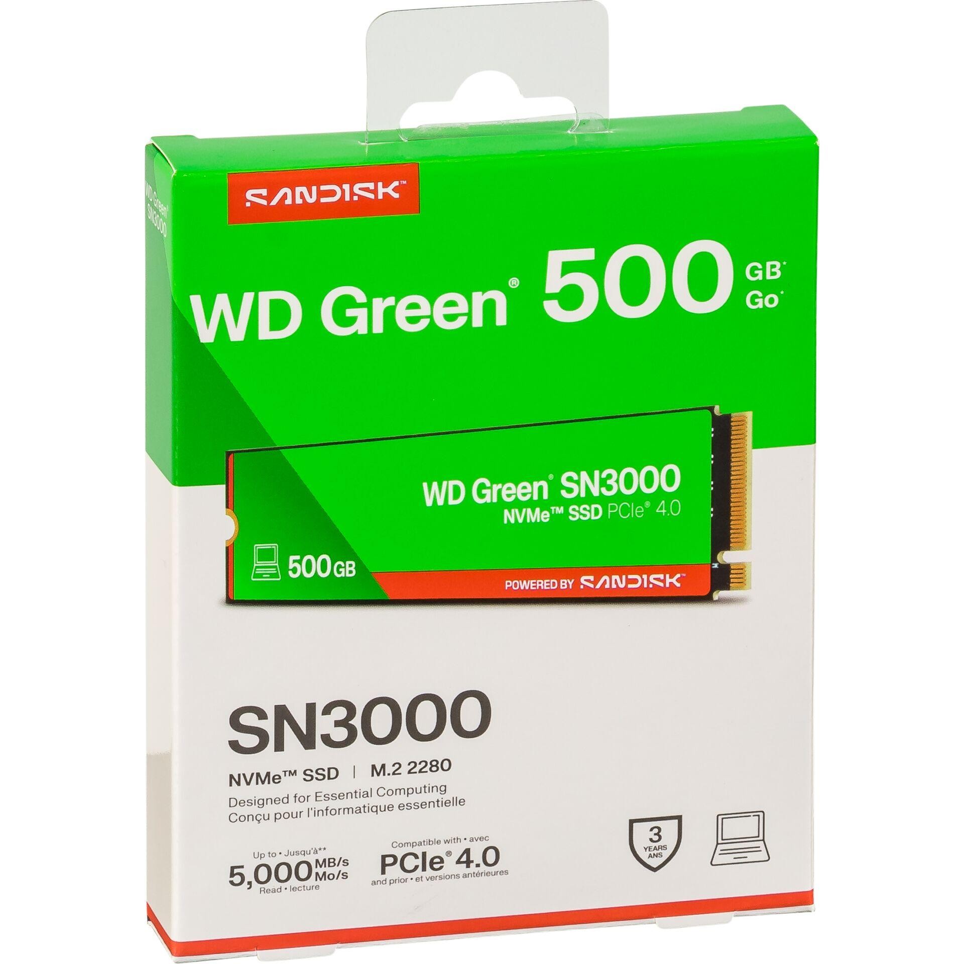 Western Digital Green WD SN3000 NVMe SSD POWERED BY SANDISK