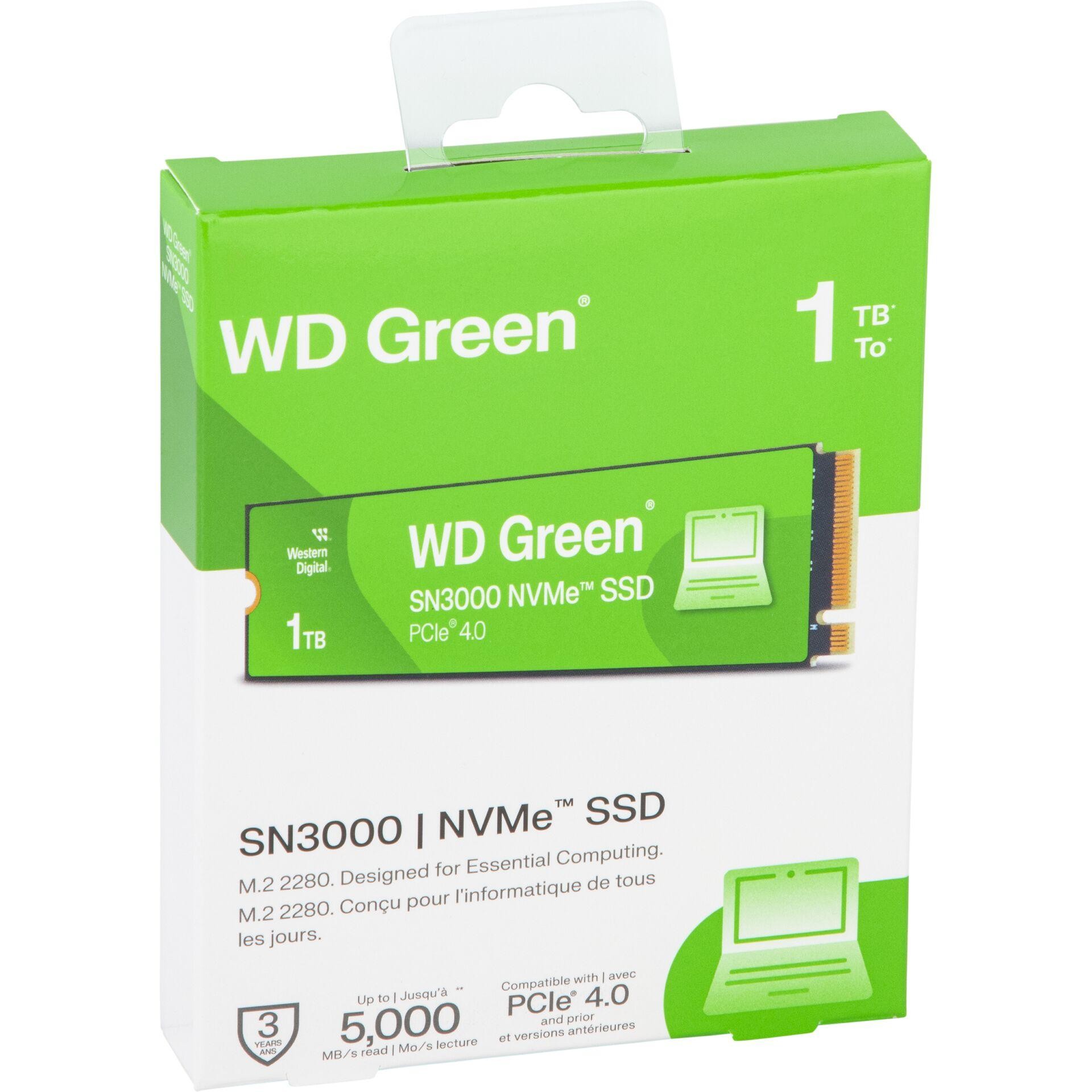 Western Digital Green WD SN3000 NVMe 1 TB M.2 PCI Express 4.0 QLC 3D