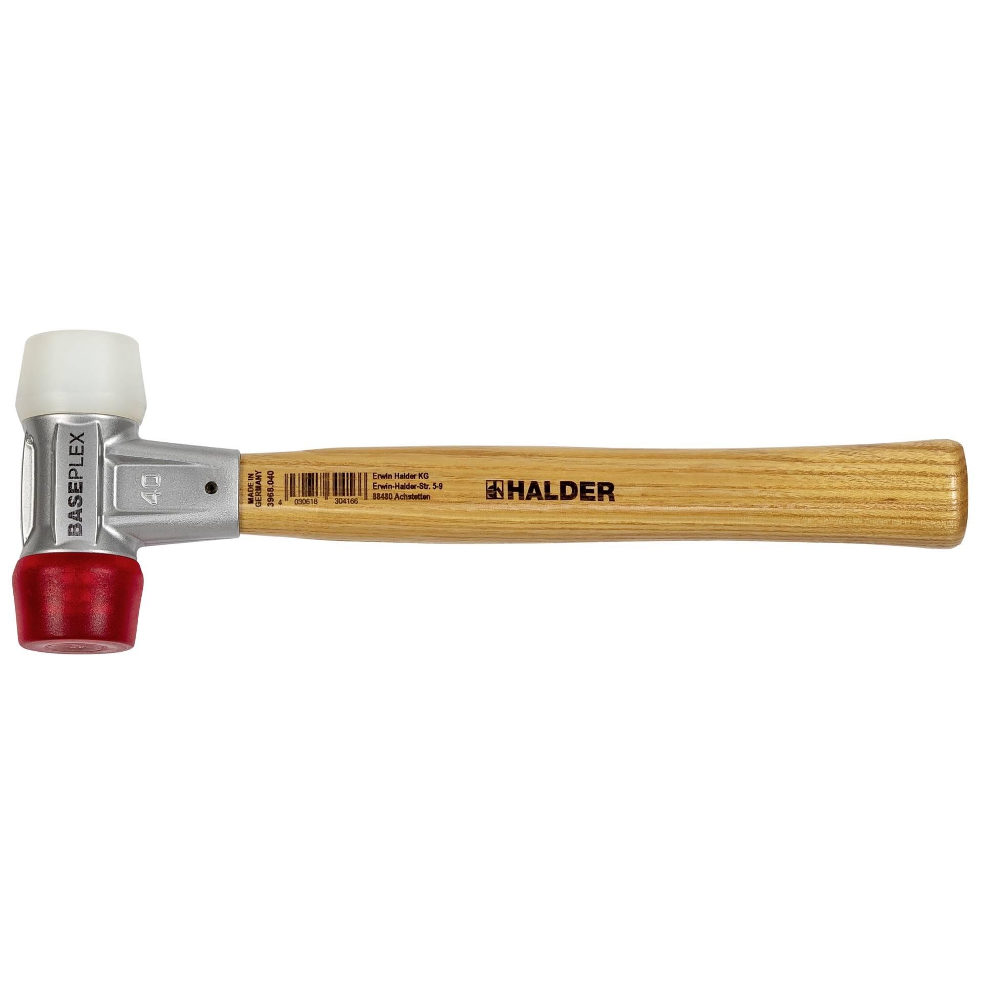 Halder BASEPLEX 3968.040 Schonhammer ergonomischer Griff, hart 510g