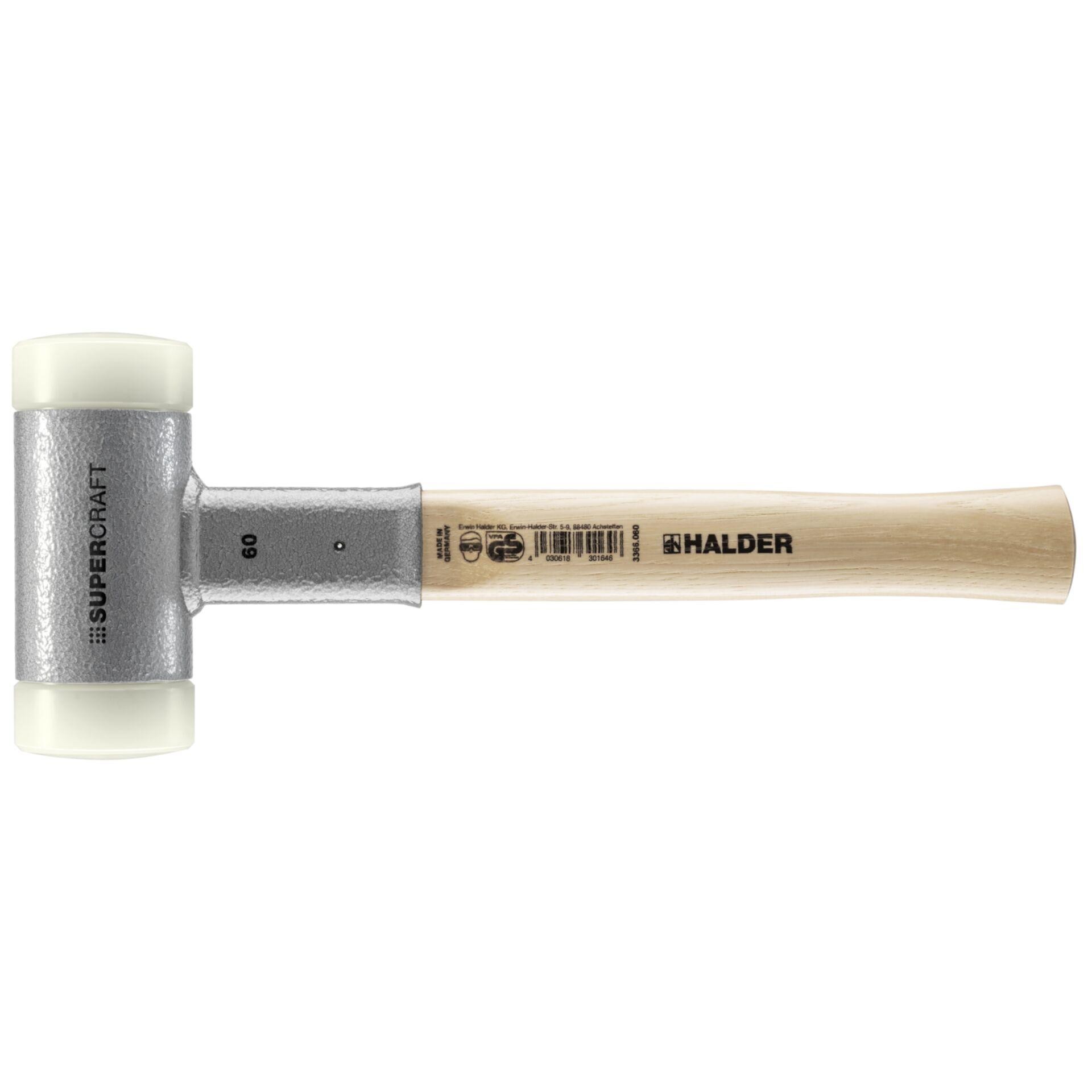 Halder SUPERCRAFT 3366.060 Schonhammer ergonomischer Griff, hart, rü