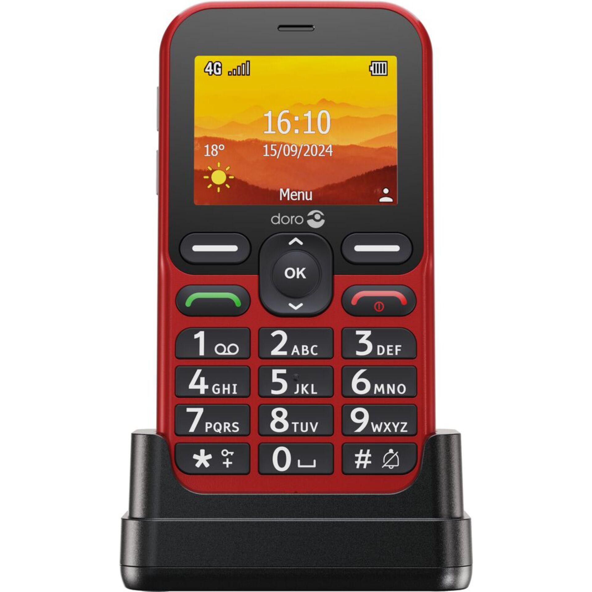 Doro Leva L10 6.1 cm (2.4") 120.7 g Red Feature phone - Doro Leva L10,