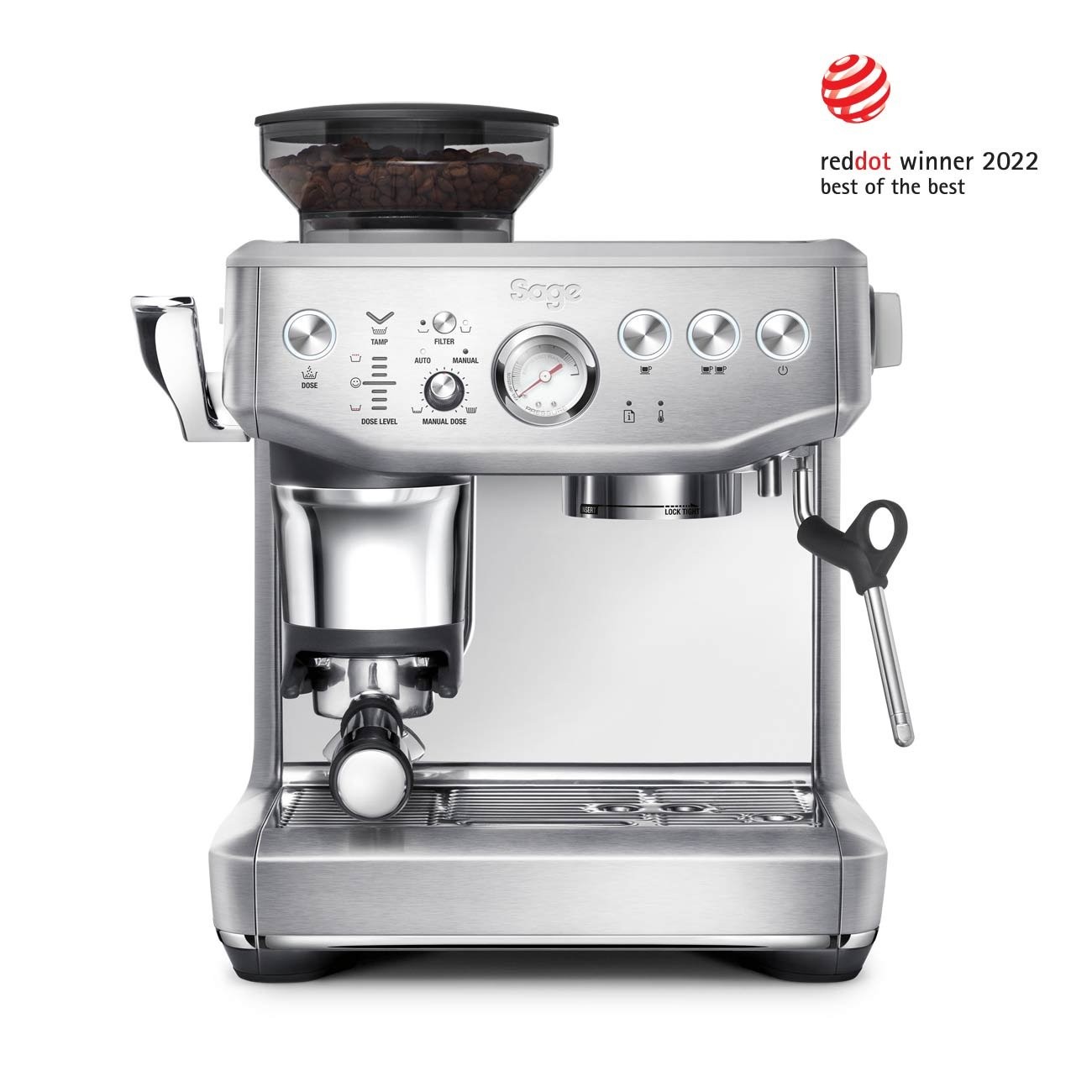 Sage SES876BSS Barista Express Siebträger, 2L, Edelstahl