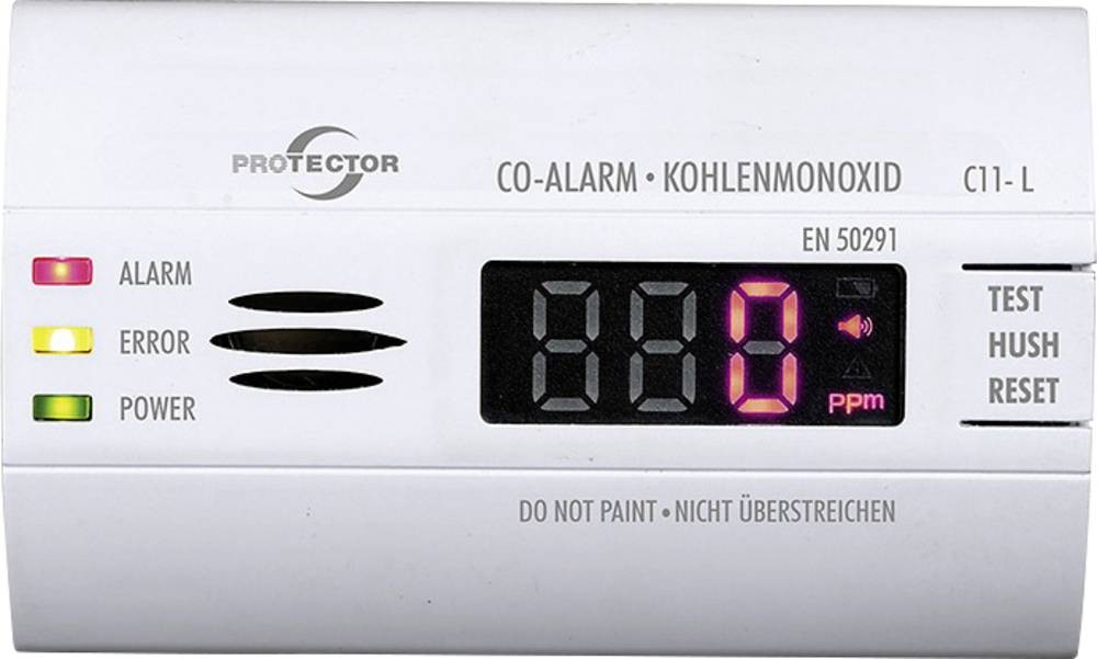 Protector C11-L Kohlenmonoxid-Melder batteriebetrieben detektiert