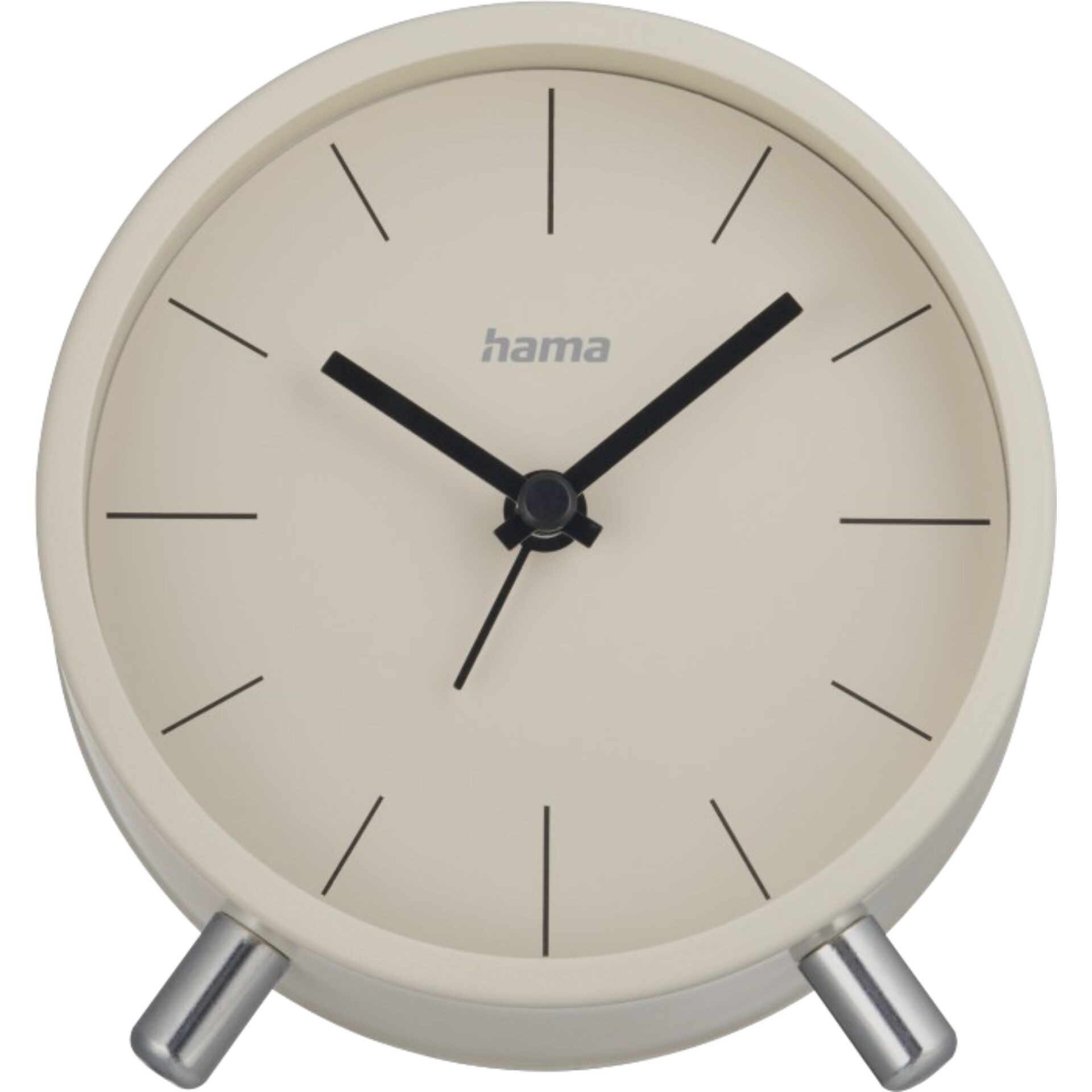 Hama Funkwecker Flores analog ohne Ticken, grau/beige 222229