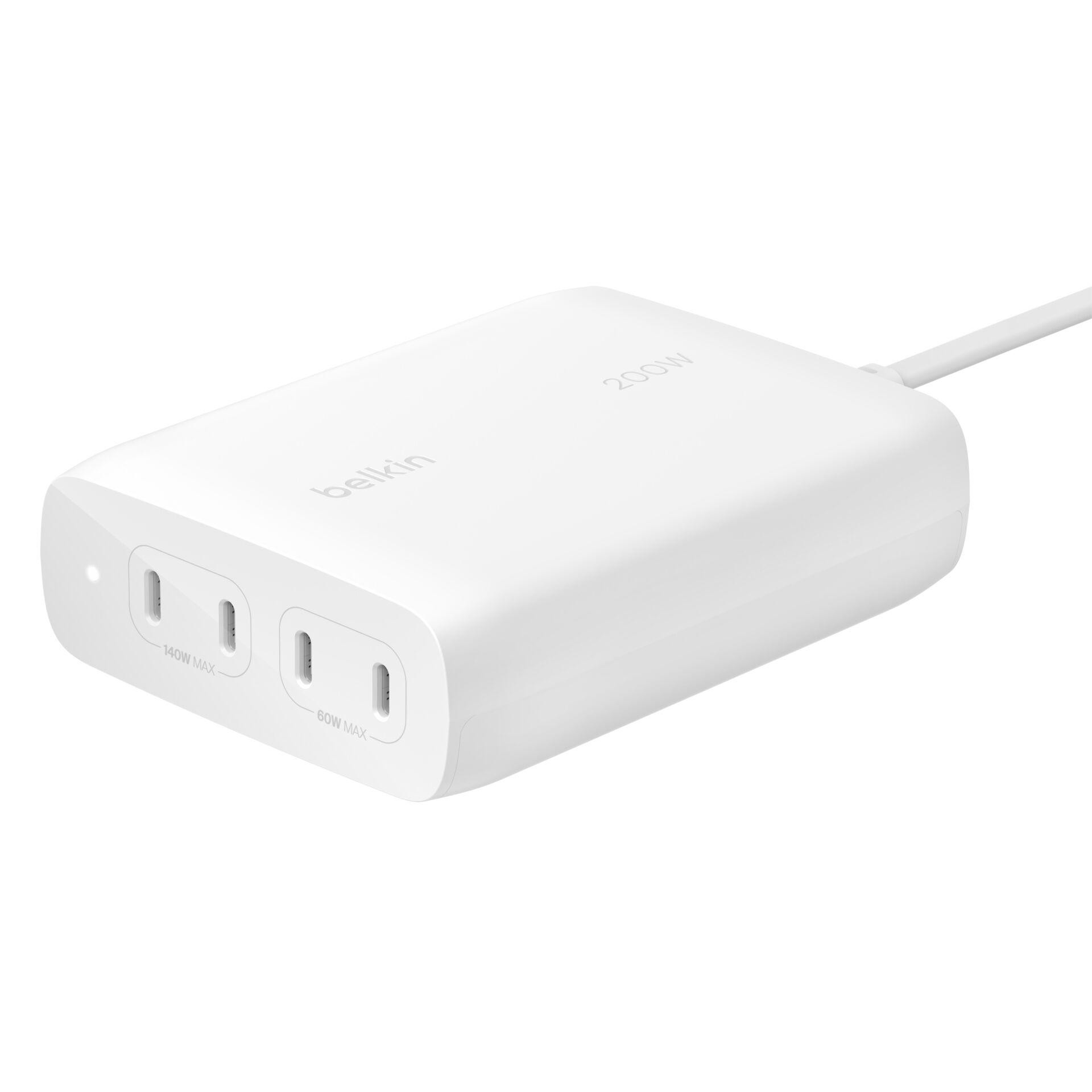 Belkin BOOST CHARGE PRO 200-W-4-Port-USB-C-GaN-Ladegerät