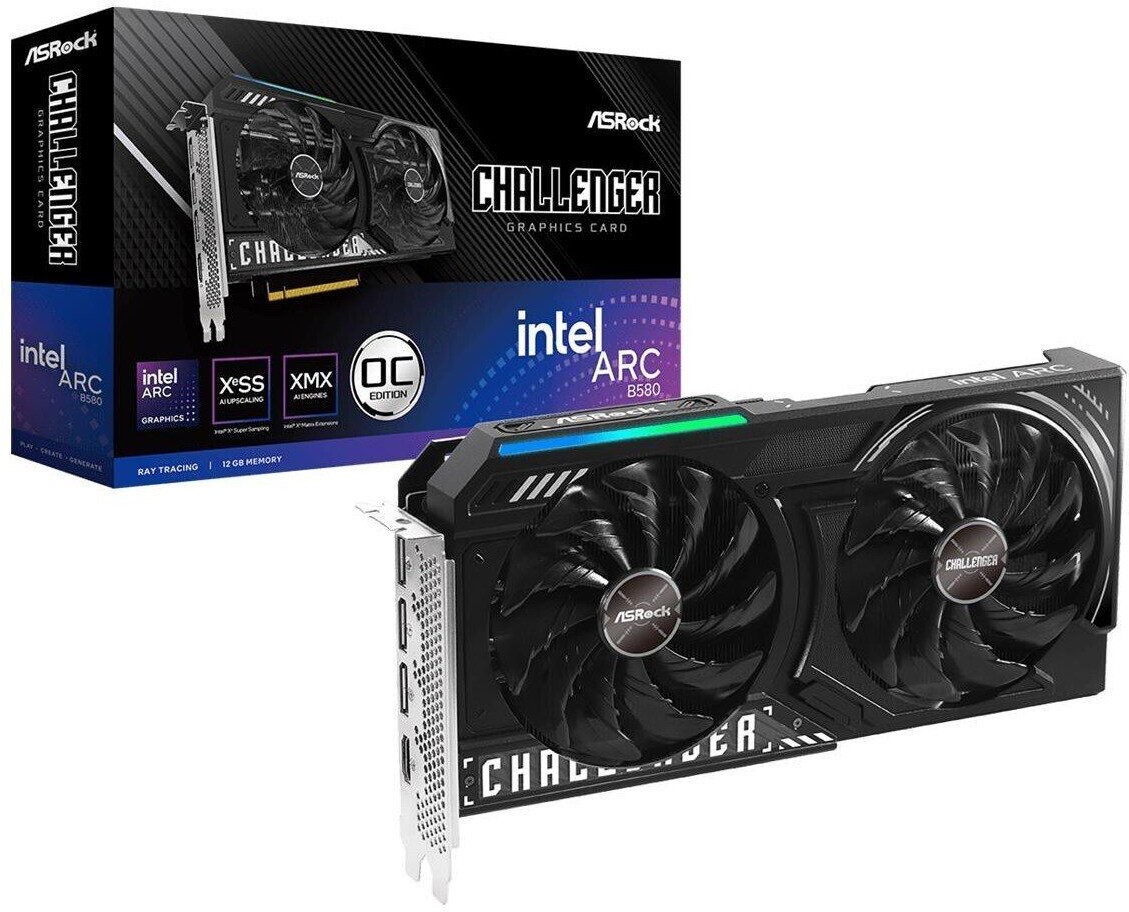 Asrock Intel Arc B580 Challenger 12GB OC GDDR6 - Asrock Intel Arc