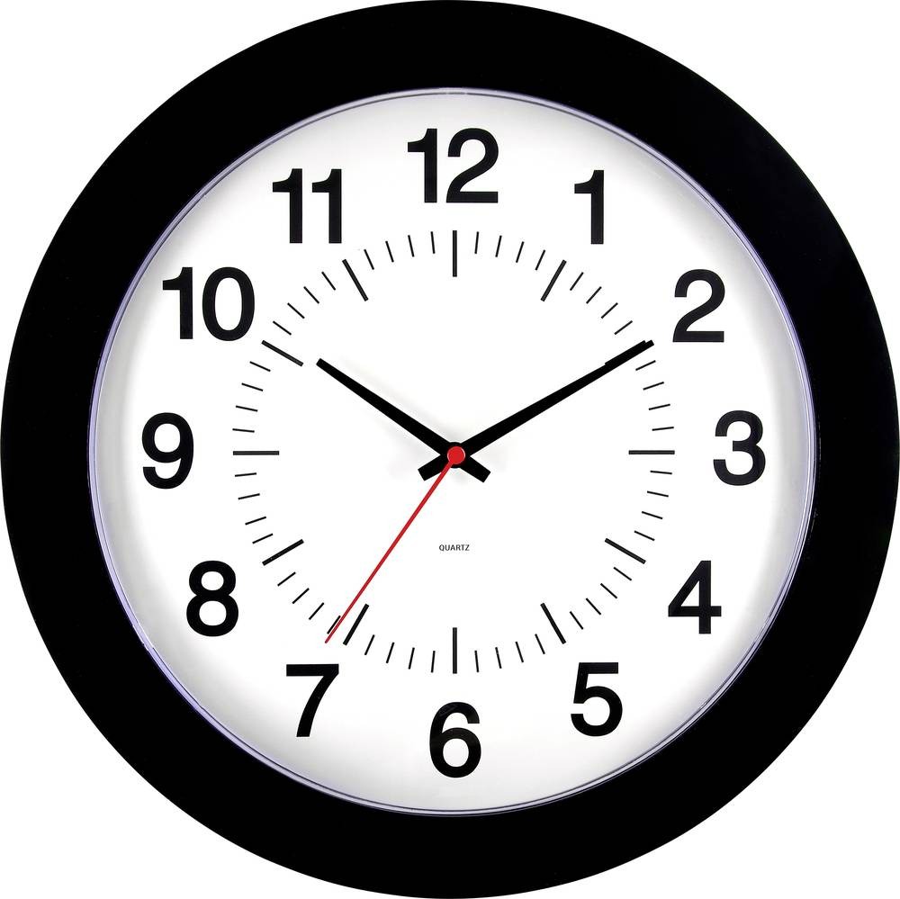 EUROTIME 80514-05 Quarz horloge murale 30.5cm noir