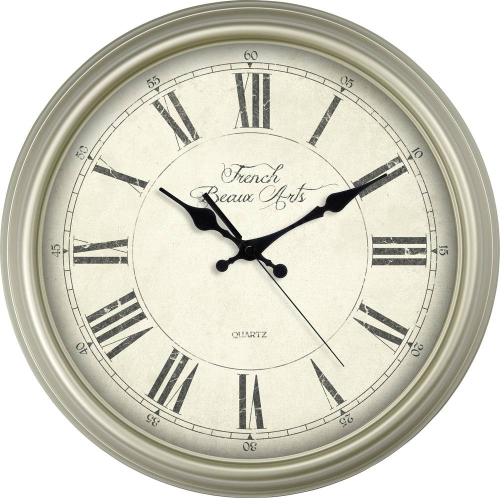 EUROTIME 89891-12 Quarz wall clock 31cm Elfenbein