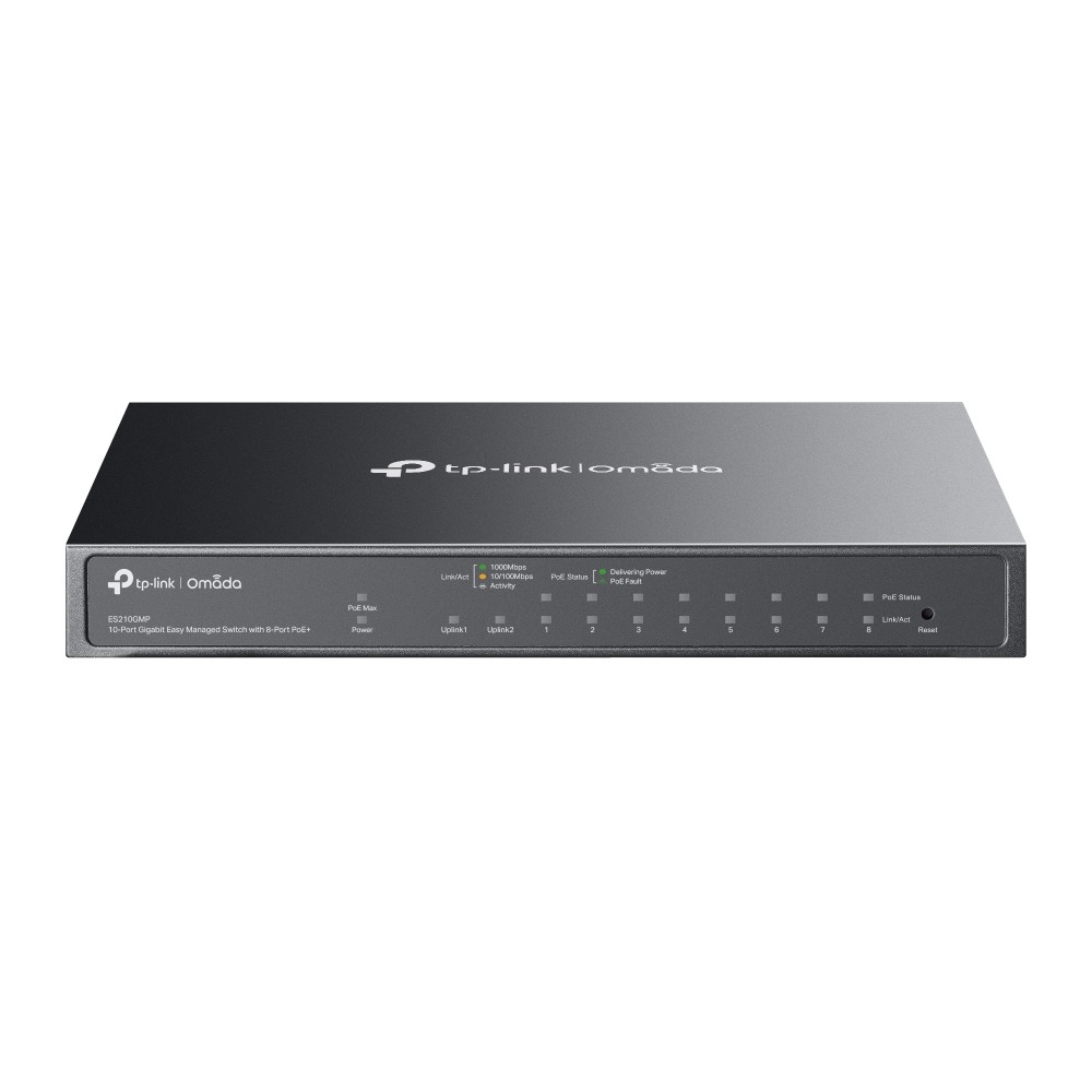 TP-Link Omada 10-Port Gigabit Easy Managed Switch with 8-Port PoE+ -