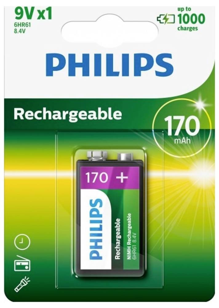 Philips Rechargeables Batterie 9VB1A17/10 - Philips Rechargeables