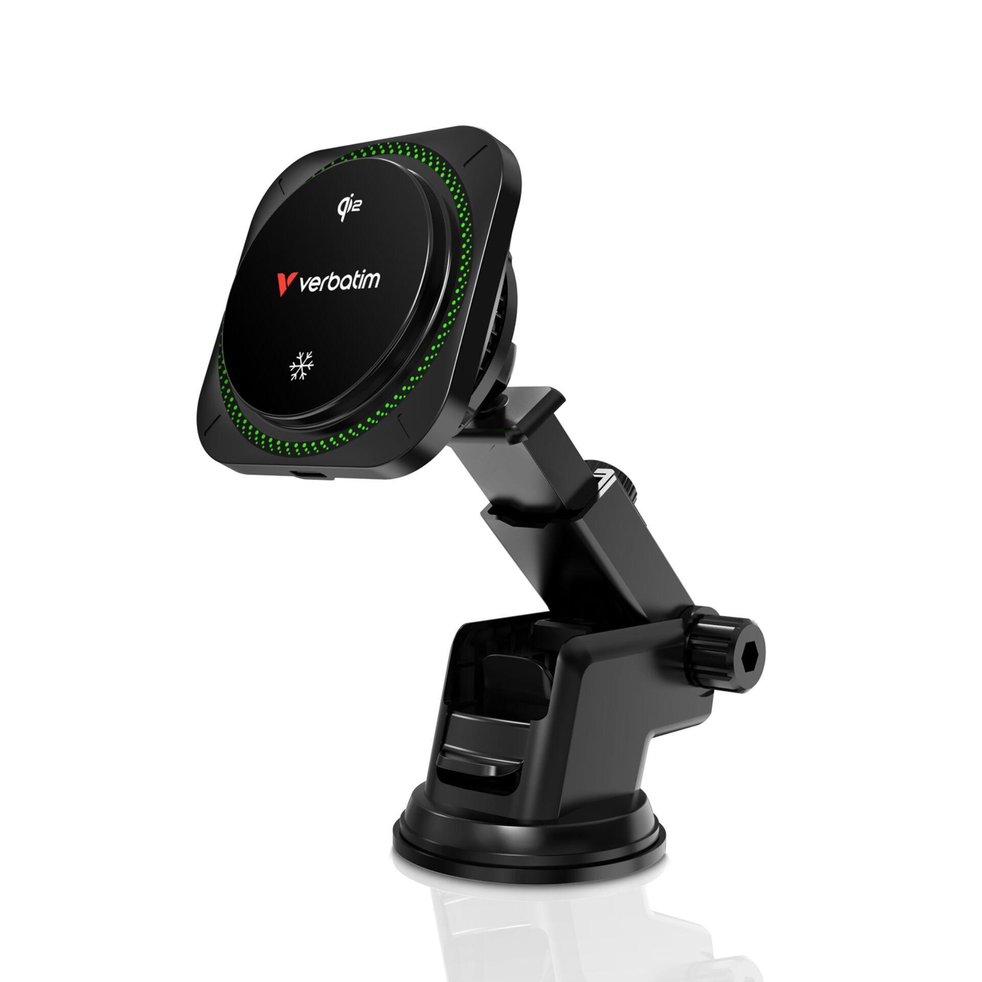 Verbatim Charge ́n ́Drive Magnetic Wirel.Car Charger Qi2 RGB 31860
