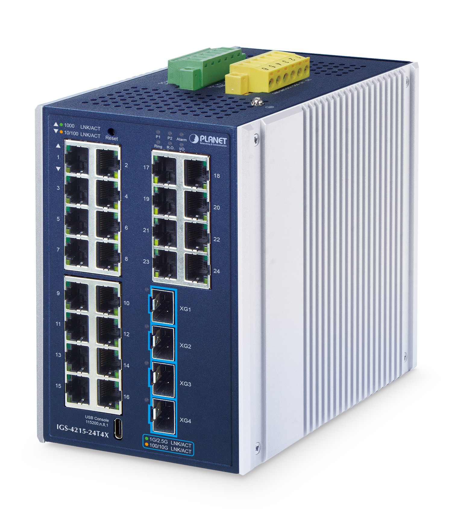 PLANET Industrial L2+ 24-Port Managed Switch IGS-4215-24T4X L2+