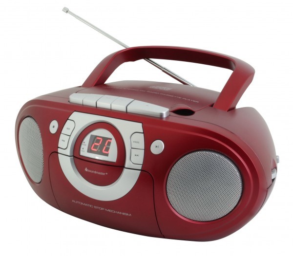 Soundmaster SCD5100RO sistema estéreo portátil Gris, Rojo -