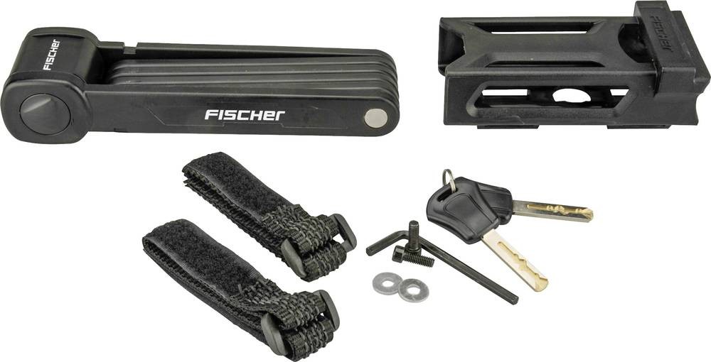 FISCHER FAHRRAD 85852 Faltschloss black Schlüsselschloss
