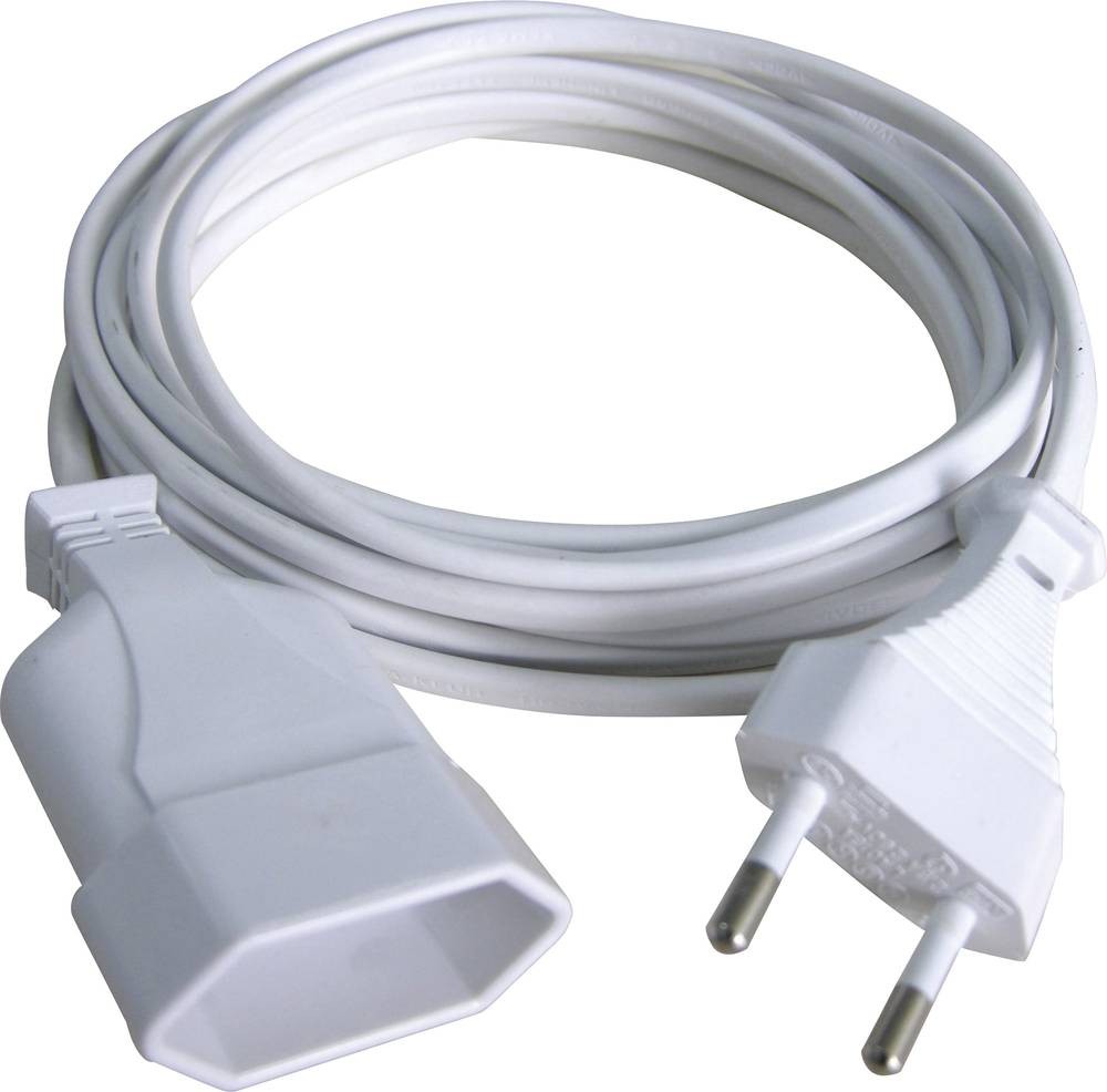 GAO 145601098 Strom câble d'extension blanc 2.00m H03VVH2-F 2X 0,