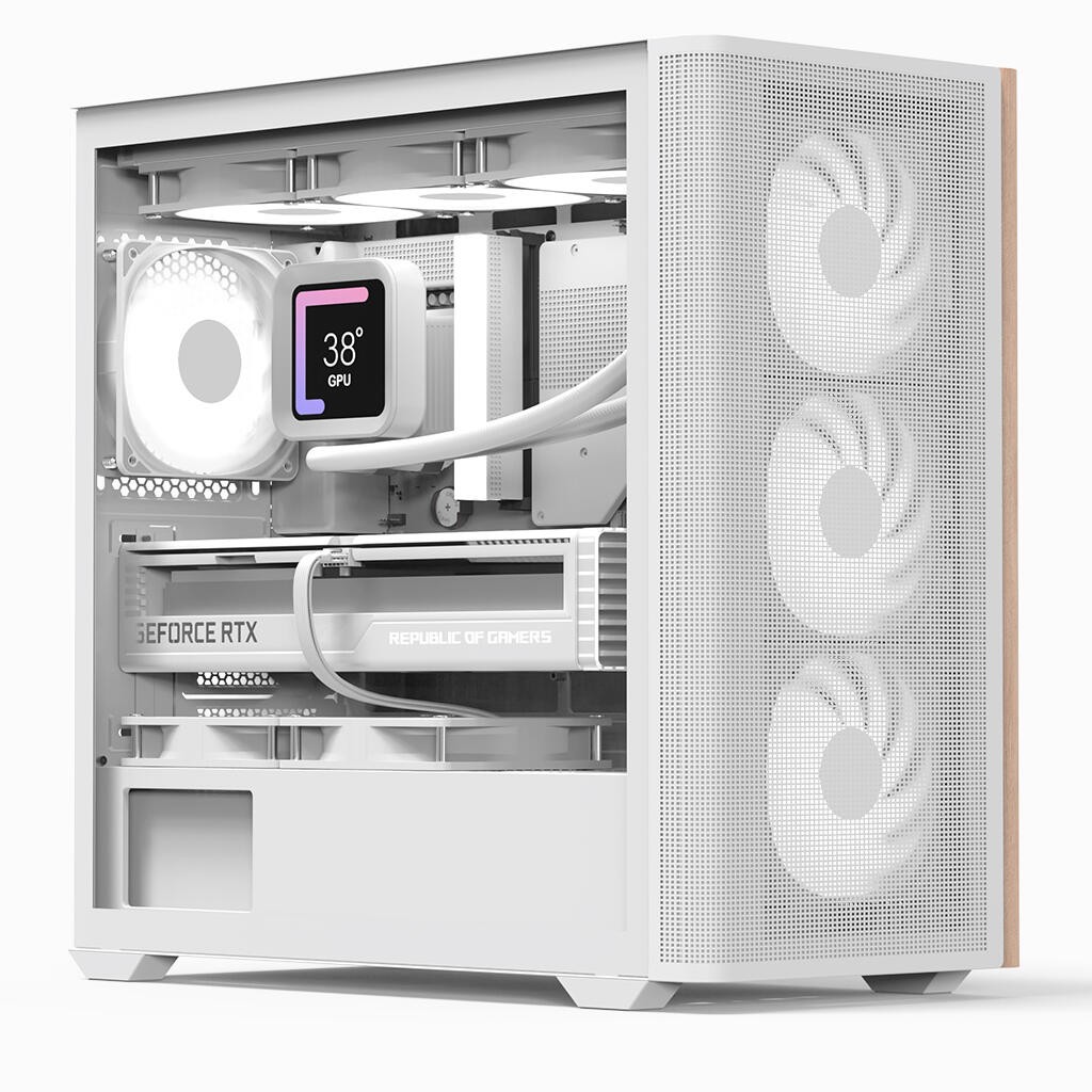 Aerocool D301A Mini Tower White, Wood - Aerocool D301A, Mini Tower,
