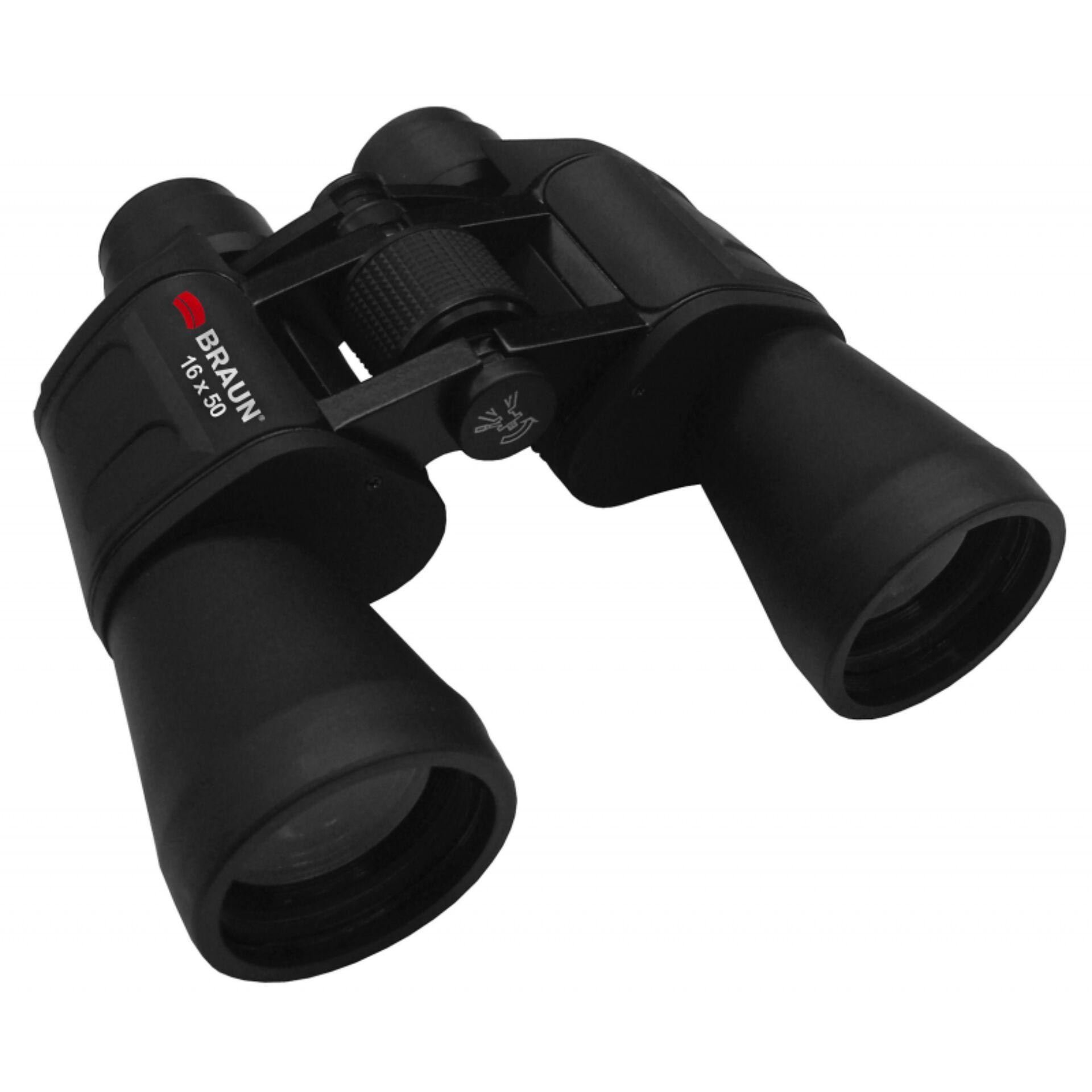 Braun Binocular 16 x 50 jumelle BK-7 Porro Noir - Braun Binocular 16