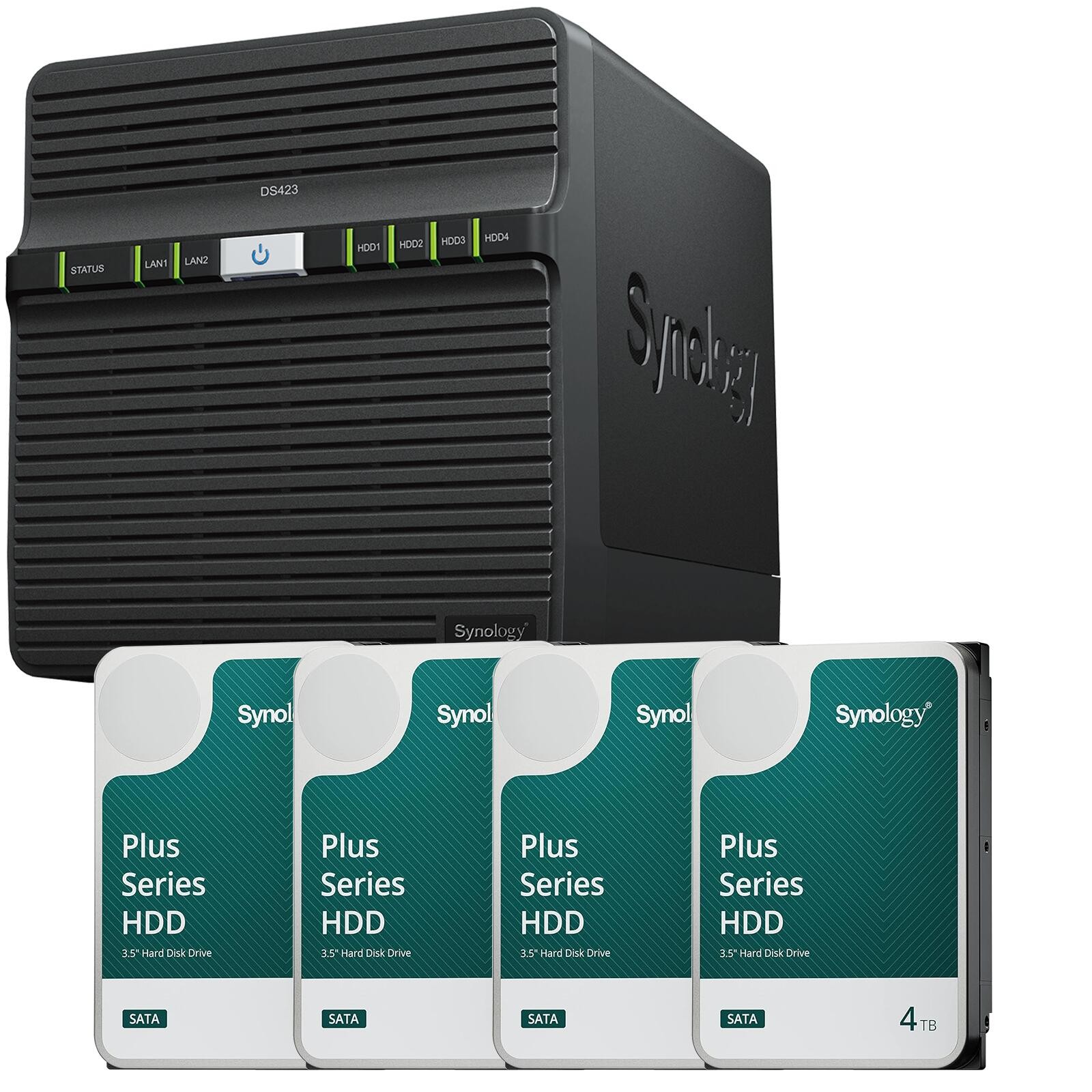 Synology DiskStation DS423 4 Einschübe NAS-Server Leergehäuse + 4x