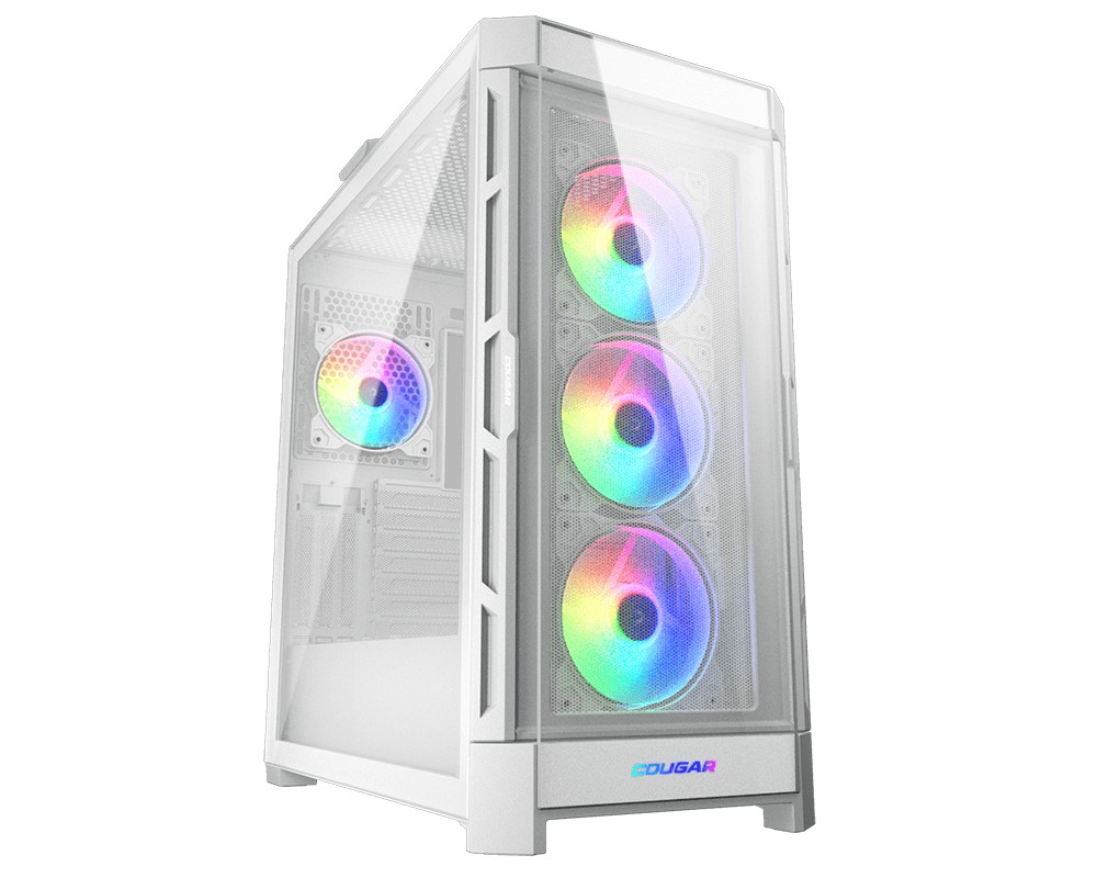 COUGAR Midi Tower Case Duoface Pro ARGB, White - COUGAR Midi Tower