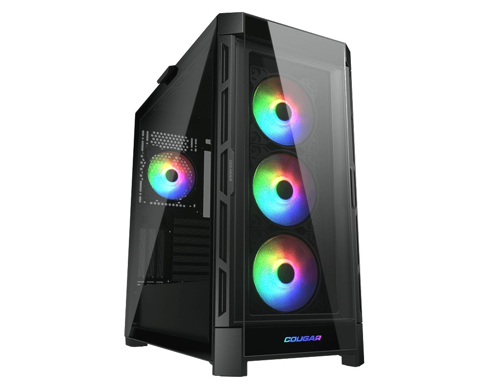 COUGAR Midi Tower Case Duoface Pro ARGB, Black - COUGAR Midi Tower