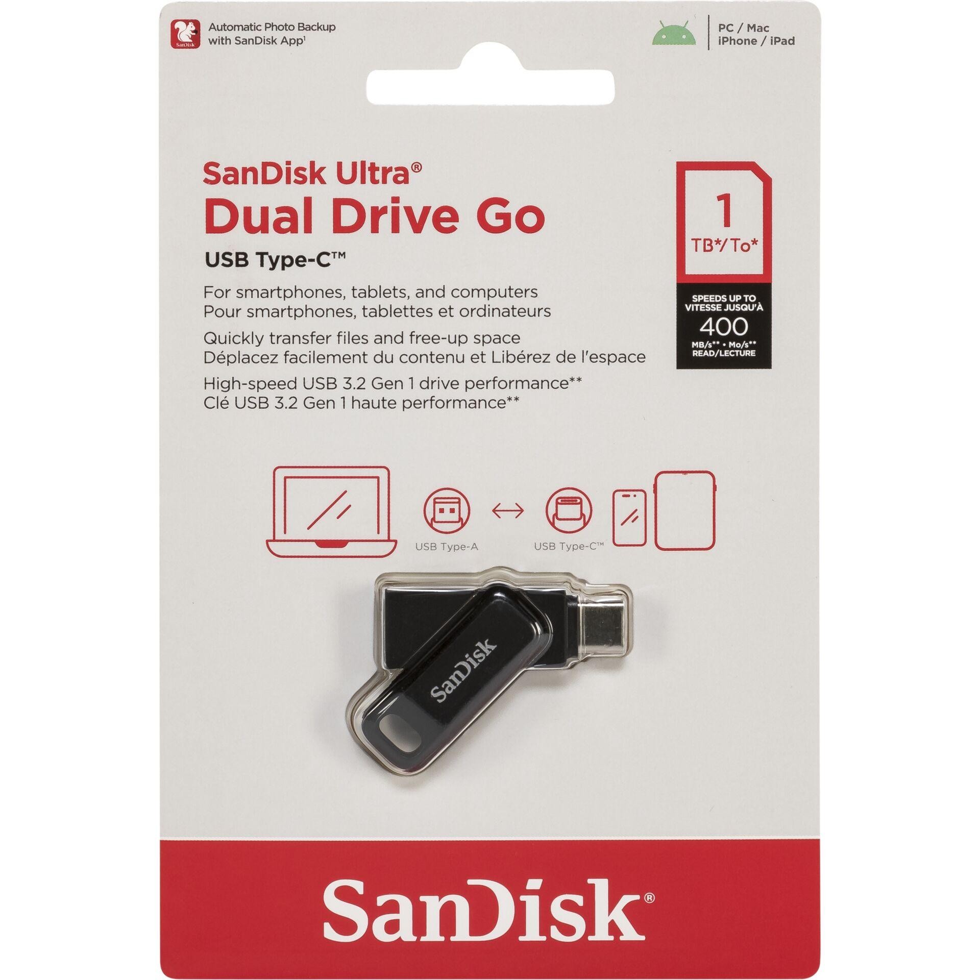 SanDisk Ultra Dual Drive Go USB Type-C Flash Drive 1 TB