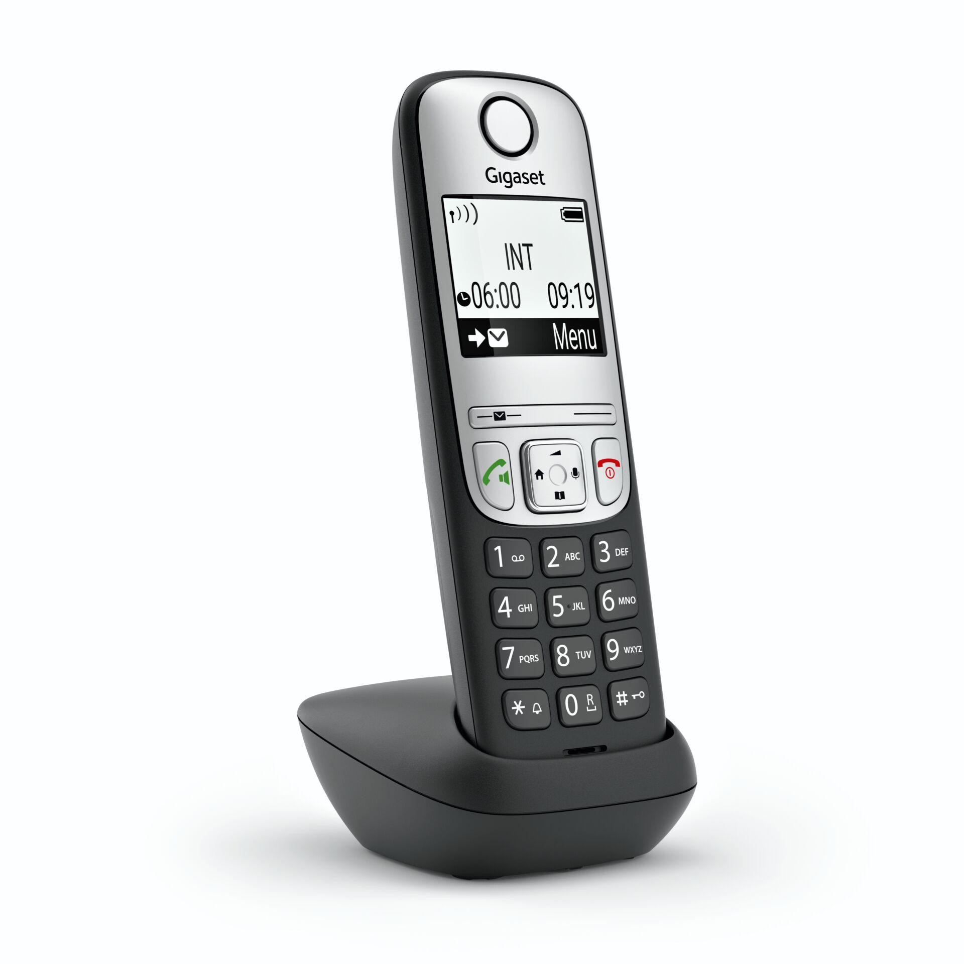 Gigaset A690HX Analog/DECT telephone Caller ID Black, Silver -