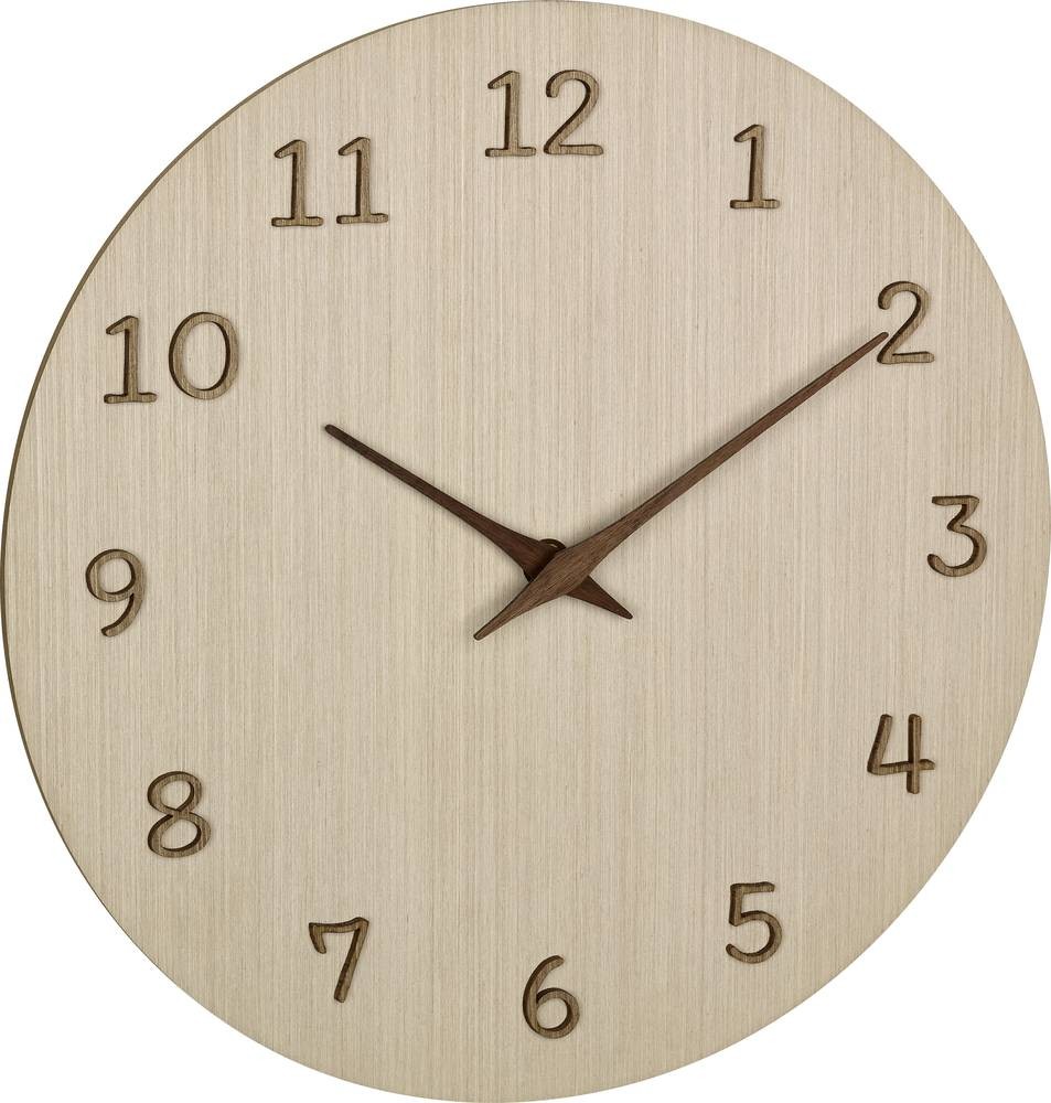 TFA Dostmann 60.3072.01 Quarz Wanduhr 29.8mm x 4.1mm x 29.8mm Holz (