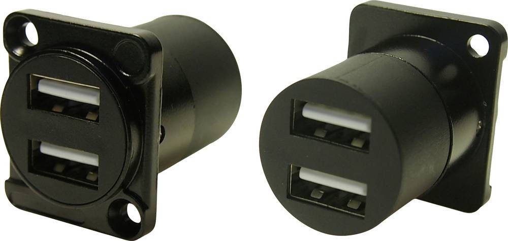 Cliff DUAL USB2.0 A-A FT BLACK METAL CSK adaptor CP30086 Inhalt: 1 pc(