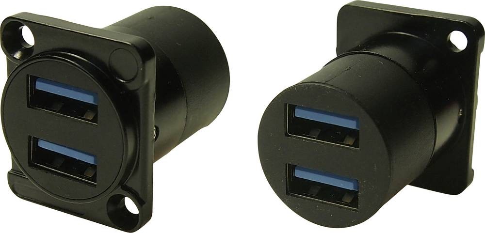 Cliff DUAL USB3.0 A-A FT BLACK METAL CSK Adapter CP30088 Inhalt: 1St.
