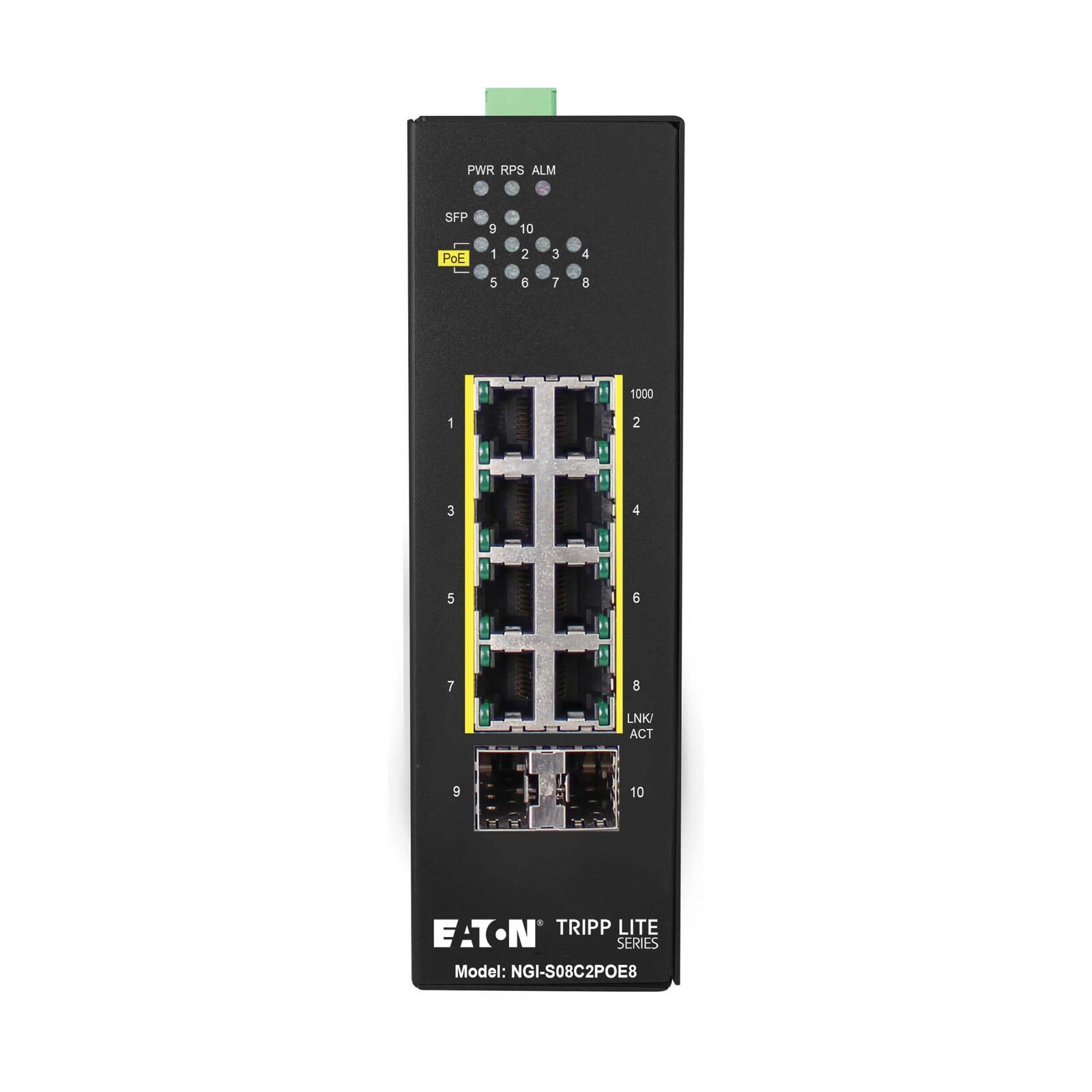 Tripp Lite NGI-S08C2POE8 8-Port Lite Managed Industrial Gigabit
