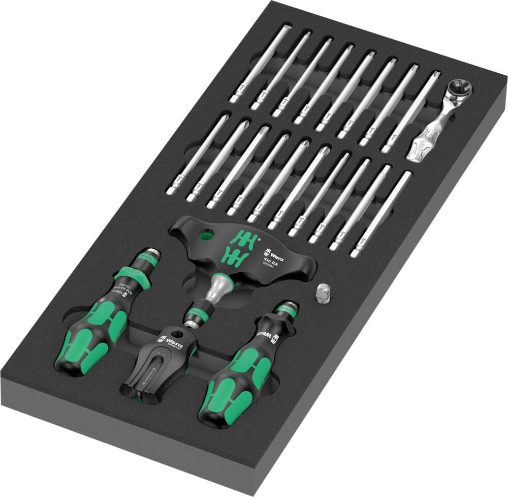 Wera 9752 05150152001 Bit-Set 24teilig PH, PZ, TX, Schlitz, Sechskant