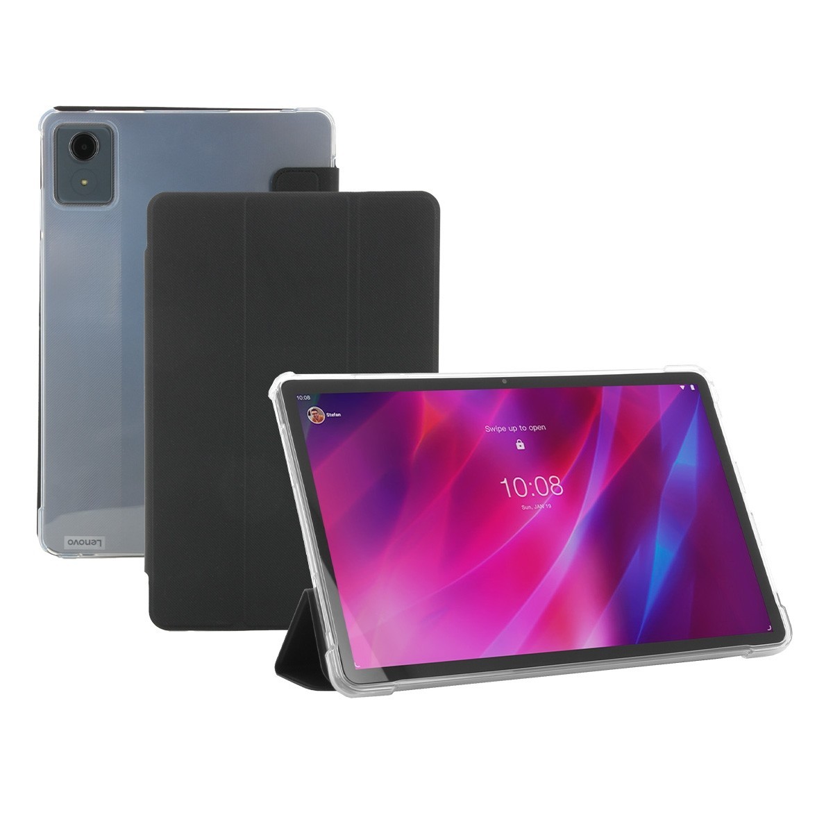 Mobilis 060016 tablet case 27.9 cm (11") Cover Black, Transparent -