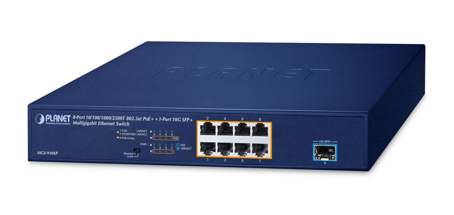 PLANET MGS-910XP network switch Unmanaged 2.5G Ethernet (100/1000/
