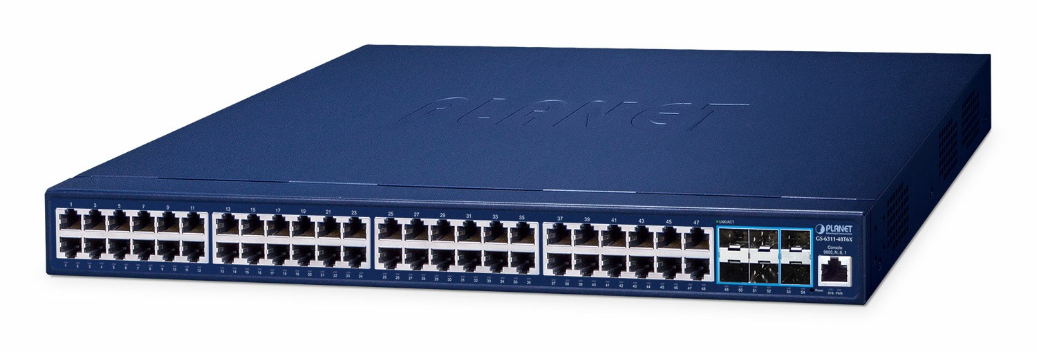 PLANET GS-6311-48T6X Layer 3 48-Port 10/100/1000T + 6-Port 10G SFP+