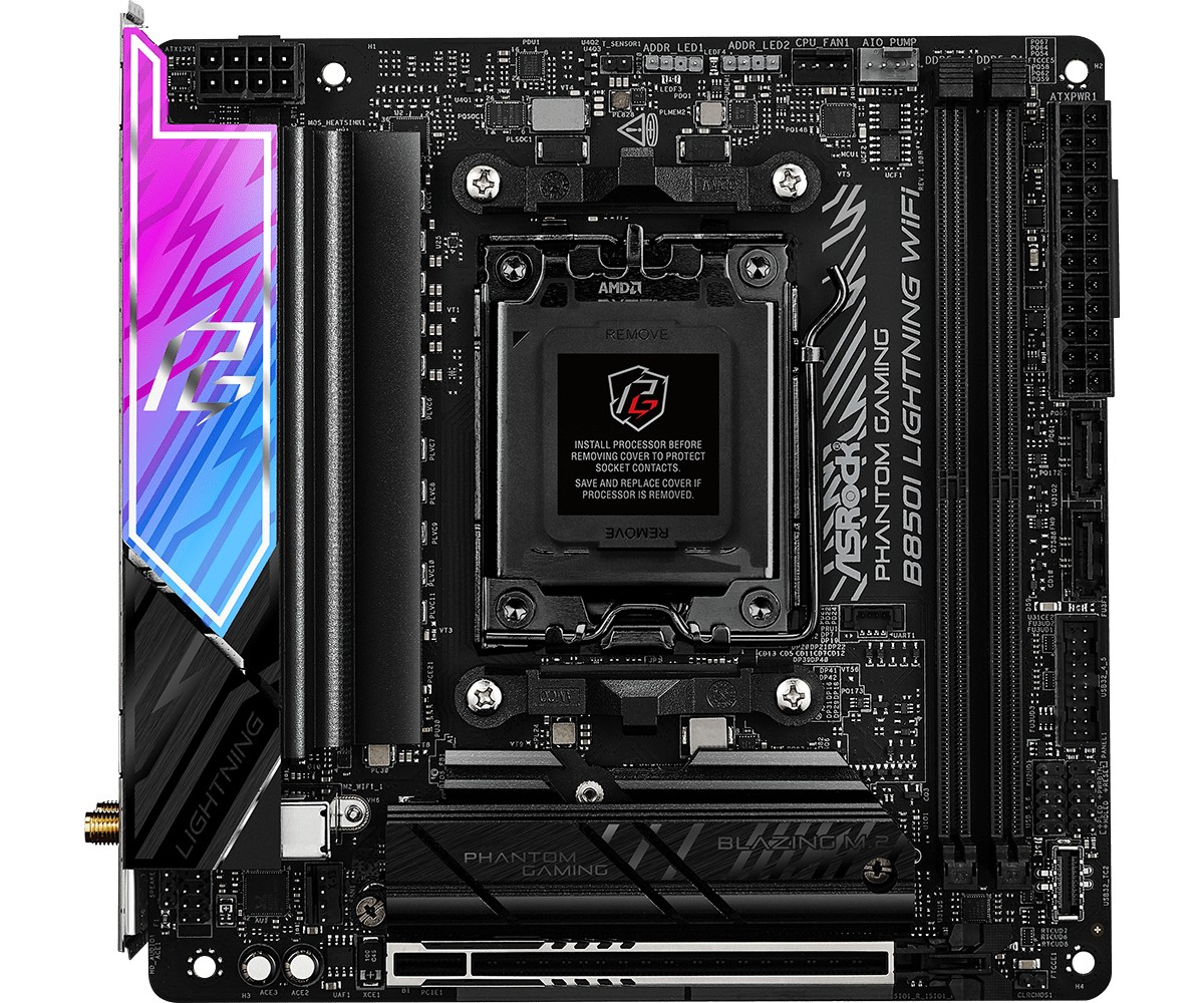 Asrock Phantom Gaming B850I Lightning WiFi AMD B850 Socket AM5 mini