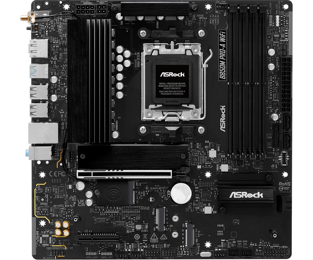 Asrock B850M Pro-A WiFi AMD B850 Socket AM5 micro ATX - Asrock B850M