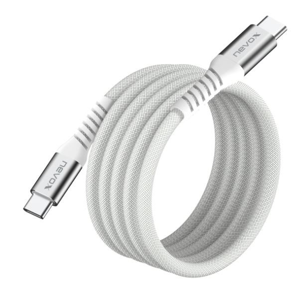 Nevox USB C to USB C 2.0 cable 48V/5A (240W) Emark IC magn.
