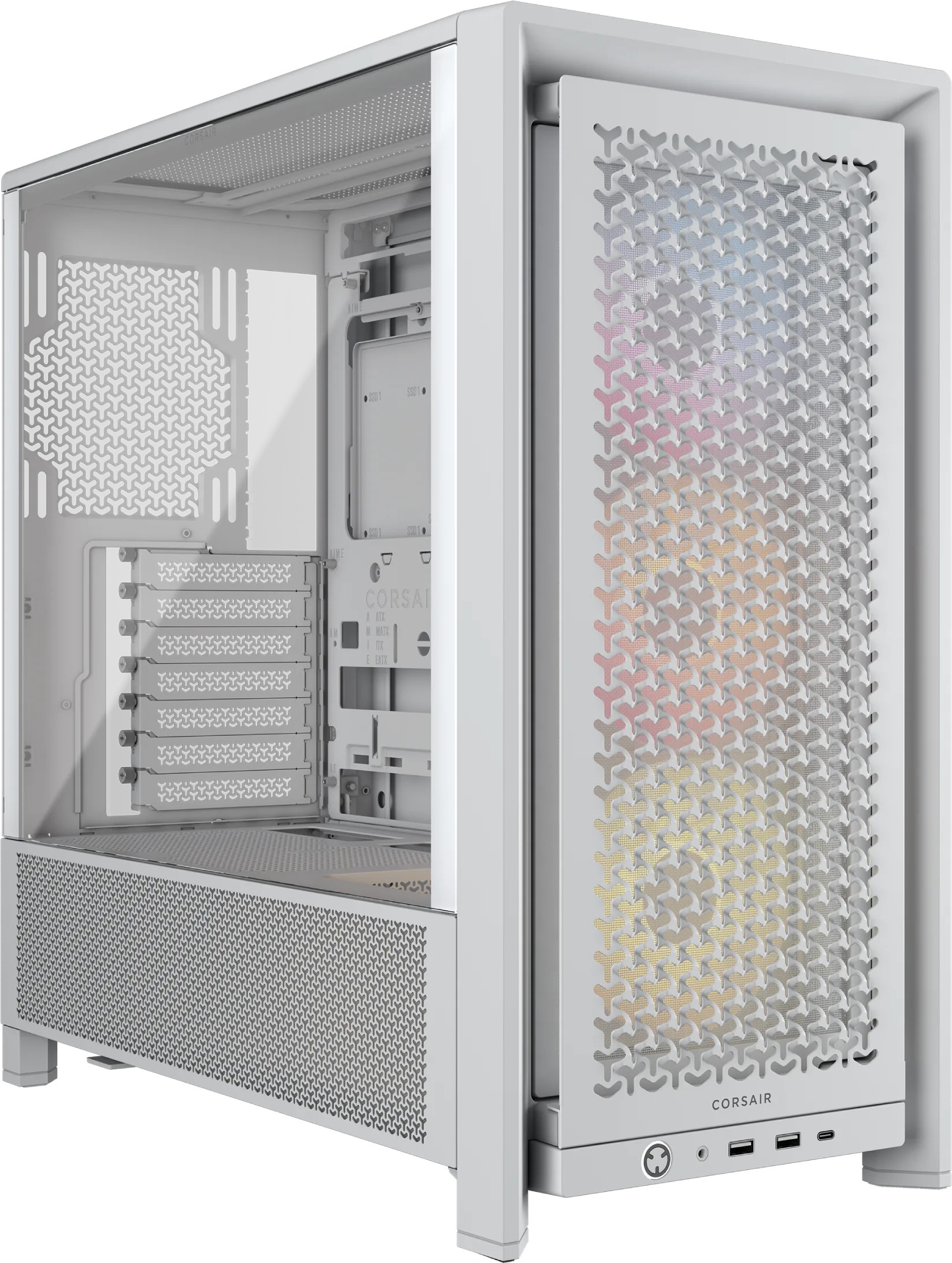 CORSAIR Frame 4000D RS ARGB Weiß Midi Tower ATX Gaming Gehäuse