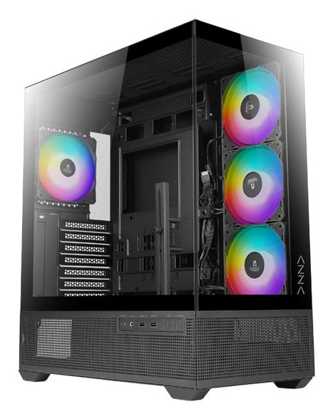 AZZA PC Gaming Gehäuse Tiara 501B4x ARGB USB 3.0/C Schwarz